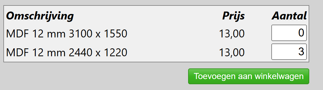 website zonder integratie